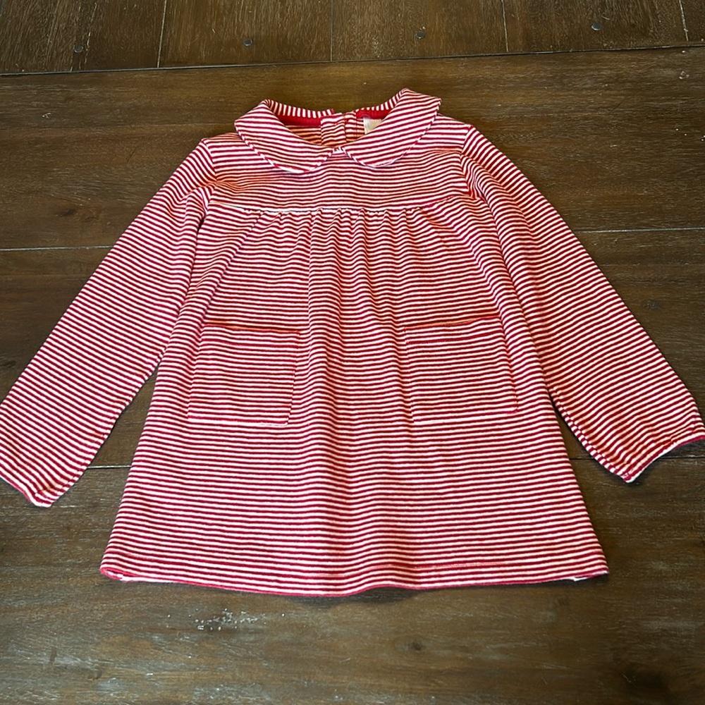 Little English Red and White Striped Dress